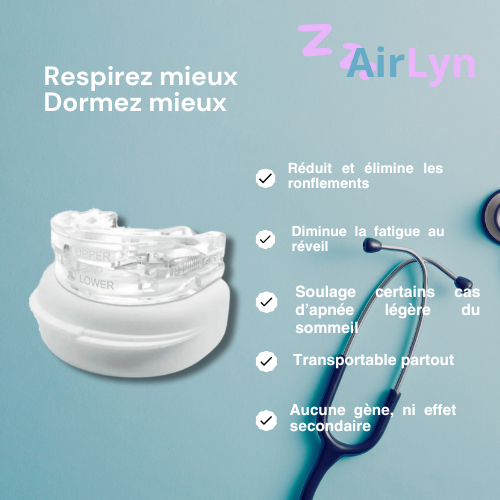 AirLyn™ - Orthèse anti-ronflement et apnée du sommeil.